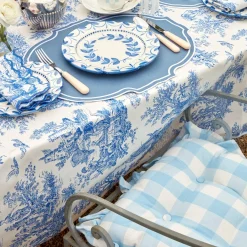 Cushions<Mrs. Alice Blue Gingham Ruffle Seat Pad Cushion
