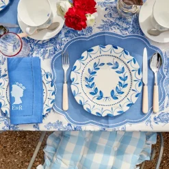 Cushions<Mrs. Alice Blue Gingham Ruffle Seat Pad Cushion