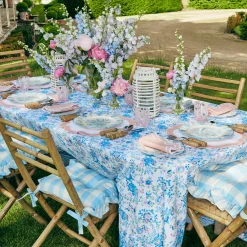Cushions<Mrs. Alice Blue Gingham Ruffle Seat Pad Cushion