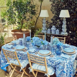 Cushions<Mrs. Alice Blue Gingham Ruffle Seat Pad Cushion