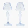 Summer Candleware | Candle Holders<Mrs. Alice Blue Glass Lantern Tea Light Holders (Pair) - 24cm