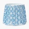 Lampshades<Mrs. Alice Blue Ikat Deep Scalloped Lampshade (40cm)
