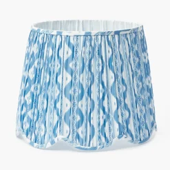 Lampshades<Mrs. Alice Blue Ikat Deep Scalloped Lampshade (40cm)