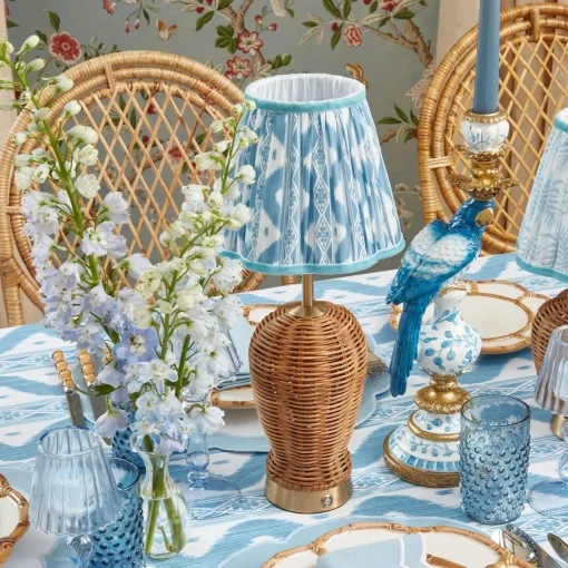 Summer Lighting | Lampshades<Mrs. Alice Blue Ikat Lampshade (18cm)