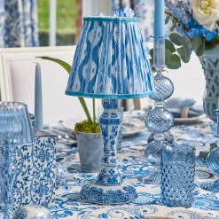 Summer Lighting | Lampshades<Mrs. Alice Blue Ikat Lampshade (18cm)