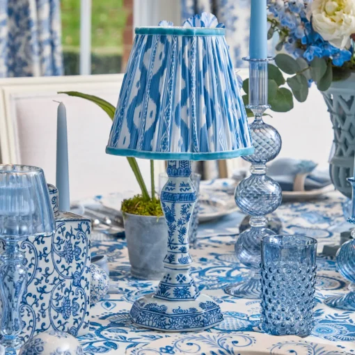 Summer Lighting | Lampshades<Mrs. Alice Blue Ikat Lampshade (18cm)