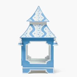 Summer Candleware | Pagodas & Lanterns<Mrs. Alice Blue Ikat Pagoda Lantern