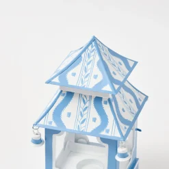 Summer Candleware | Pagodas & Lanterns<Mrs. Alice Blue Ikat Pagoda Lantern