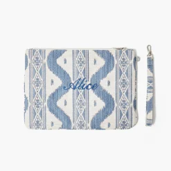 Mrs. Alice Tote Bags | Mrs. Alice Monogram<Mrs. Alice Blue Ikat Pochette
