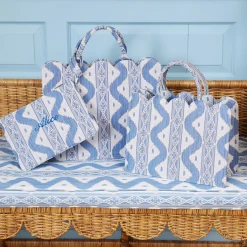 Mrs. Alice Tote Bags | Mrs. Alice Monogram<Mrs. Alice Blue Ikat Pochette