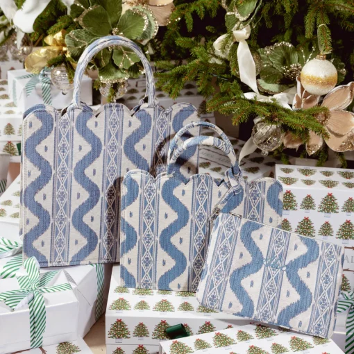 Mrs. Alice Tote Bags | Mrs. Alice Monogram<Mrs. Alice Blue Ikat Pochette