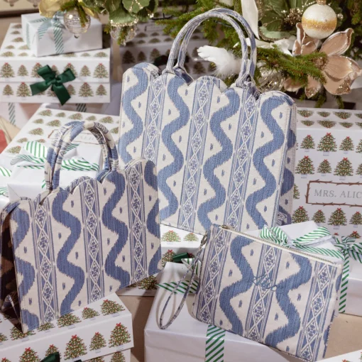 Mrs. Alice Tote Bags | Mrs. Alice Monogram<Mrs. Alice Blue Ikat Pochette
