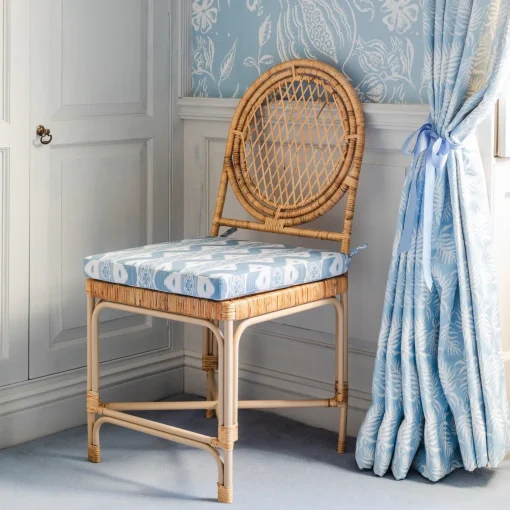 Cushions<Mrs. Alice Blue Ikat Seat Pad Cushion