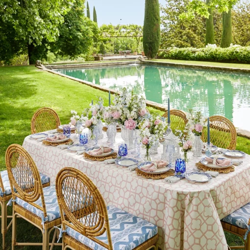 Cushions<Mrs. Alice Blue Ikat Seat Pad Cushion
