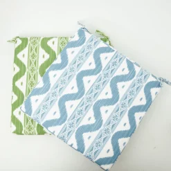 Cushions<Mrs. Alice Blue Ikat Seat Pad Cushion