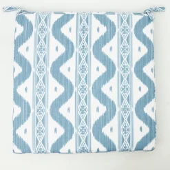 Cushions<Mrs. Alice Blue Ikat Seat Pad Cushion