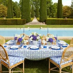 Cushions<Mrs. Alice Blue Ikat Seat Pad Cushion