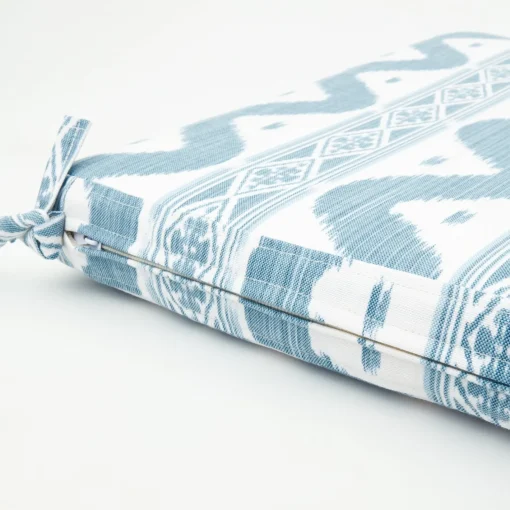 Cushions<Mrs. Alice Blue Ikat Seat Pad Cushion