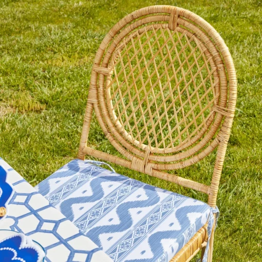 Cushions<Mrs. Alice Blue Ikat Seat Pad Cushion