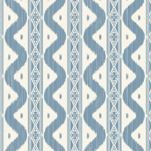 Serena Fresson Wallpapers<Mrs. Alice Blue Ikat Stripe Wallpaper