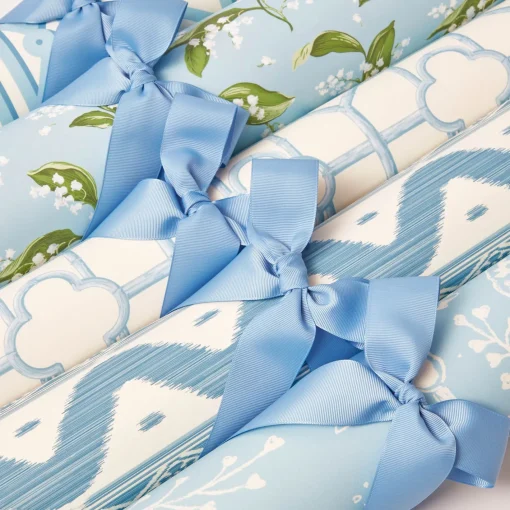 Serena Fresson Wallpapers<Mrs. Alice Blue Ikat Stripe Wallpaper