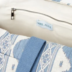 Mrs. Alice Tote Bags | Mrs. Alice Monogram<Mrs. Alice Blue Ikat Travel Bag