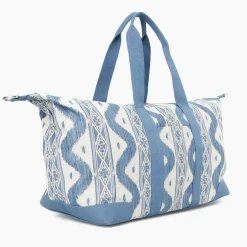 Mrs. Alice Tote Bags | Mrs. Alice Monogram<Mrs. Alice Blue Ikat Travel Bag