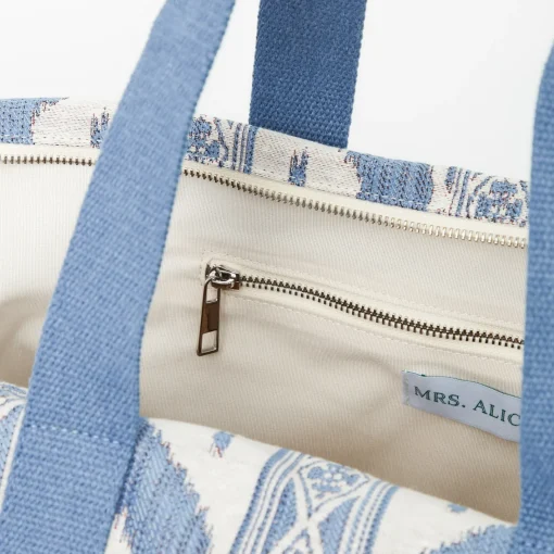Mrs. Alice Tote Bags | Mrs. Alice Monogram<Mrs. Alice Blue Ikat Travel Bag