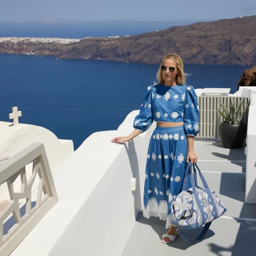 Mrs. Alice Tote Bags | Mrs. Alice Monogram<Mrs. Alice Blue Ikat Travel Bag
