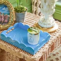 Trays | For Her<Mrs. Alice Blue Lacquer Tray Set
