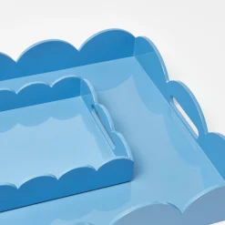 Trays | For Her<Mrs. Alice Blue Lacquer Tray Set