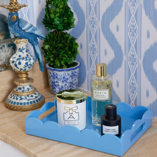 Trays | For Her<Mrs. Alice Blue Lacquer Tray Set
