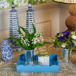 Trays | For Her<Mrs. Alice Blue Lacquer Tray Set