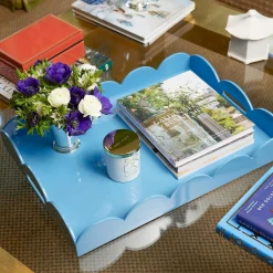 Trays | For Her<Mrs. Alice Blue Lacquer Tray Set