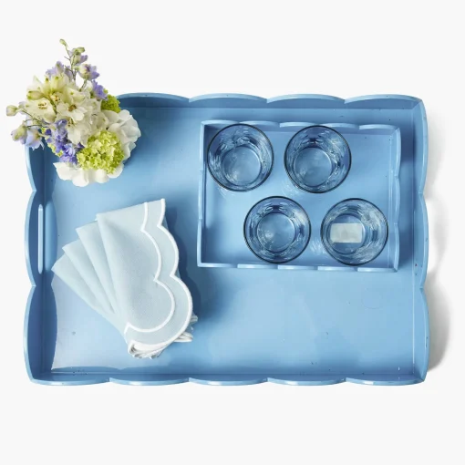 Trays | Mrs. Alice Monogram<Mrs. Alice Blue Lacquer Trayscape