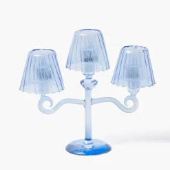 Candle Holders | Pagodas & Lanterns<Mrs. Alice Blue Lantern Tealight Candleabra