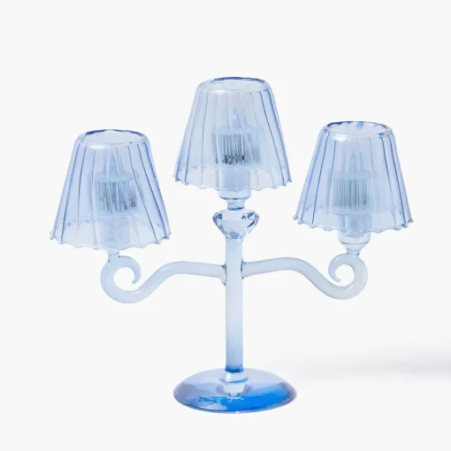 Candle Holders | Pagodas & Lanterns<Mrs. Alice Blue Lantern Tealight Candleabra