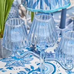 Candle Holders | Pagodas & Lanterns<Mrs. Alice Blue Lantern Tealight Candleabra