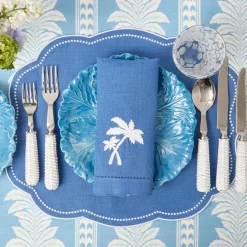 Summer Table Linen<Mrs. Alice Blue Linen Eloise Placemats & Palm Tree Napkins (Set of 4)
