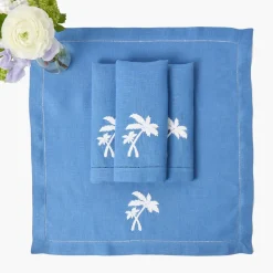 Summer Table Linen<Mrs. Alice Blue Linen Eloise Placemats & Palm Tree Napkins (Set of 4)