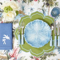 Summer Table Linen | Napkins<Mrs. Alice Blue Linen Palm Tree Napkins (Set of 4)