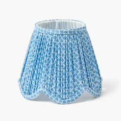Summer Lighting | Lampshades<Mrs. Alice Blue Lotus Deep Scallop Lampshade (18cm)