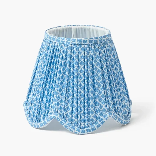 Summer Lighting | Lampshades<Mrs. Alice Blue Lotus Deep Scallop Lampshade (18cm)