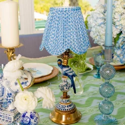 Summer Lighting | Lampshades<Mrs. Alice Blue Lotus Deep Scallop Lampshade (18cm)