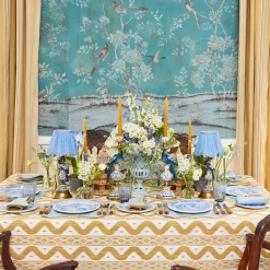 Summer Lighting | Lampshades<Mrs. Alice Blue Lotus Deep Scallop Lampshade (18cm)