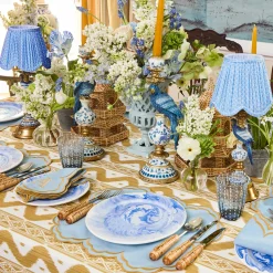 Summer Lighting | Lampshades<Mrs. Alice Blue Lotus Deep Scallop Lampshade (18cm)