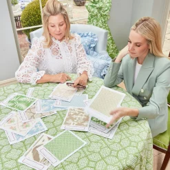 Serena Fresson Fabrics<Mrs. Alice Blue Lotus Flower Fabric