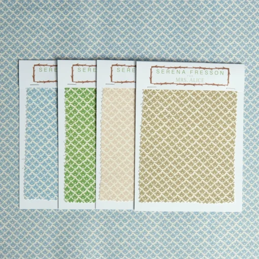 Serena Fresson Fabrics<Mrs. Alice Blue Lotus Flower Fabric