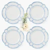 Dinner Plates | Crockery Sets<Mrs. Alice Blue Melamine Bamboo Dinner Plate (Set of 4)