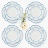 Crockery Sets<Mrs. Alice Blue Melamine Bamboo Dinner & Starter Plates (Set of 8)